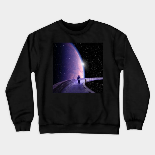 A Walk in Space Crewneck Sweatshirt by RiddhiShah